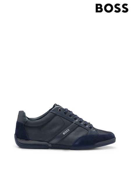 BOSS Blue Mix Materials Trainers With Suede And Faux Leather (AV5452) | 1065 zł