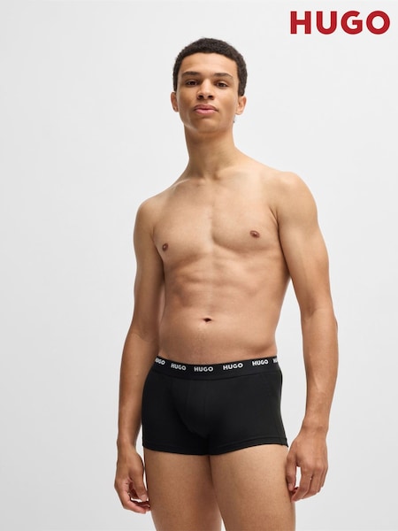 HUGO Black Hugo Logo Waistband Stretch Cotton Trunks 5 Pack (AV5461) | €99