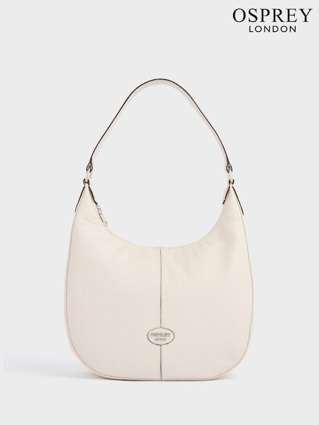 Vit - Osprey London The Rita Leather Hobo Bag (AV5524) | kr3 050