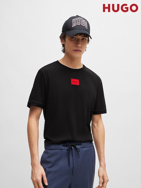 HUGO Black Logo Label 100% Cotton Jersey T-Shirt (AV5580) | €60