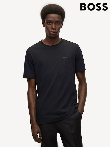 Negro - BOSS Thompson Rubber Chest Logo T-Shirt (AV5587) | 83 €