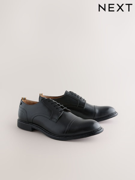 Black Leather Toecap Shoes (AV5631) | 307 QAR