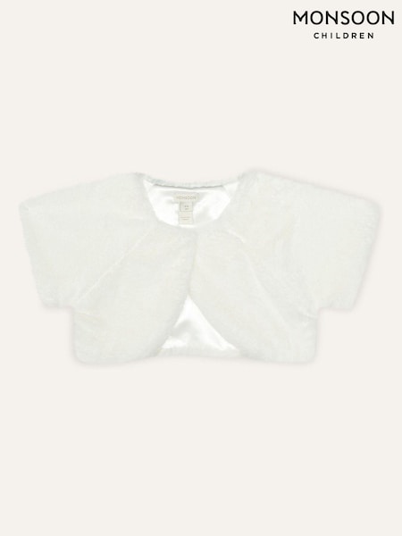 Naravni - Monsoon Supersoft Faux Fur Collar 100% Cotton Cardigan (AV5652) | € 19 - € 22