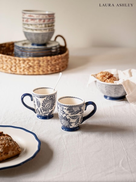 Laura Ashley Set of 2 Blue Hedingham Small Mugs (AV5705) | €27