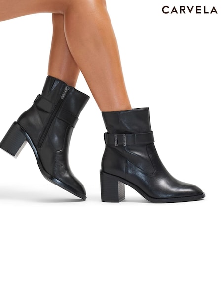 Carvela Stirling Ankle Black Boots (AV5745) | 443 QAR