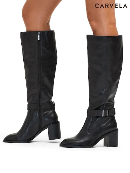 Carvela Stirling High Leg Black Boots (AV5754) | 542 QAR