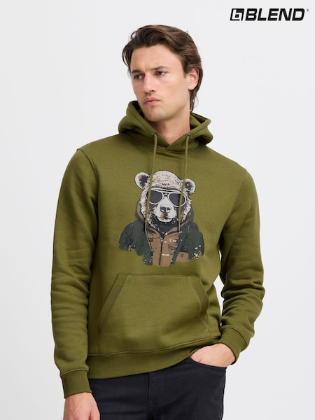Blend Green Bear Print Hoodie (AV5926) | R$ 445