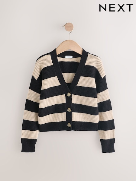 Rayas negras y blancas - Boxy Cardigan (3-16yrs) (AV5938) | 24 € - 30 €