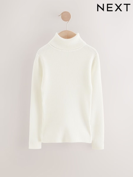 Ecru Roll Neck Knit Jumper (3-16yrs) (AV5941) | kr200 - kr284