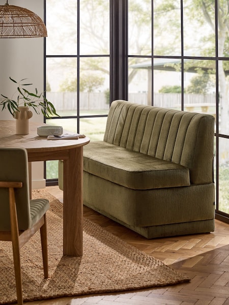Plush Chenille Moss Green Anderson Storage Dining Bench (AV5957) | €925