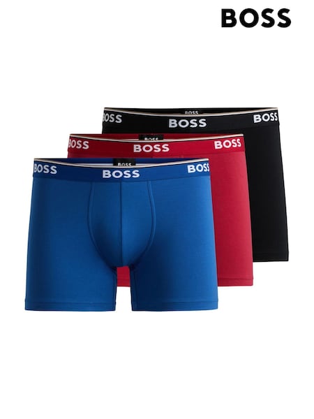 BOSS Natural/ Brown Power Stretch Cotton 3 Pack Boxers (AV6013) | €60