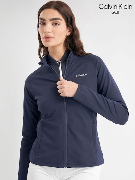 Calvin Klein Golf Blue Blanco Full Zip Top (AV6021) | BGN 193