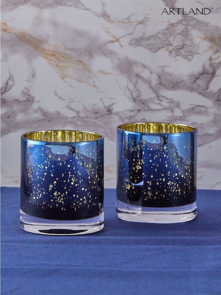 Artland Set of 2 Blue Galaxy Night Light Holders (AV6379) | 129 QAR