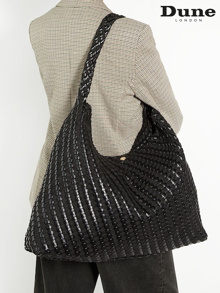 Dune London Black Deliberate Xl Xl Woven Slouch Bag (AV6399) | €197