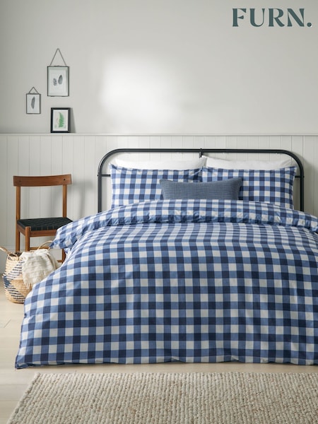 Furn Navy Hartsford Check Duvet Set (AV6471) | €23 - €49