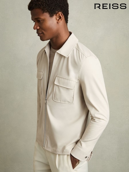 Reiss Stone Ascend Technical Zip-Through Overshirt (AV6524) | €195