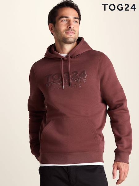 Brown - Regular Tog 24 Hazelhurst Supersoft Heavyweight Graphic Print Hoodie