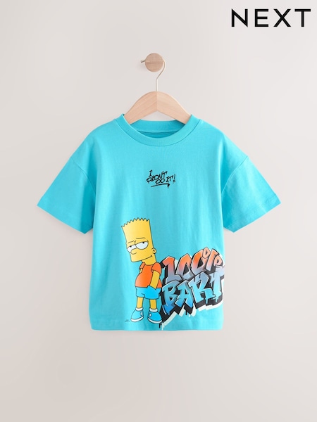 Turquoise Blue Bart Simpson T-Shirt (3-16yrs) (AV6747) | €22 - €26