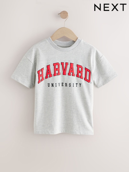 Grey Harvard University Short Sleeve T-Shirt (3-16yrs) (AV6798) | €18 - €23