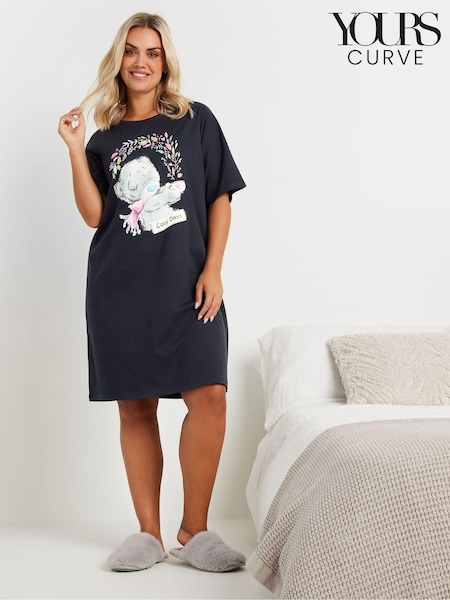 Yours Curve Tatty Teddy Cosy Days Sleep 100% Cotton T-shirt Nightdress (AV6839) | €41
