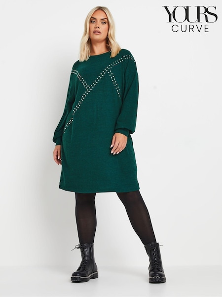 Azul - Yours Curve Asymetric Studded Dress (AV6855) | R$ 385