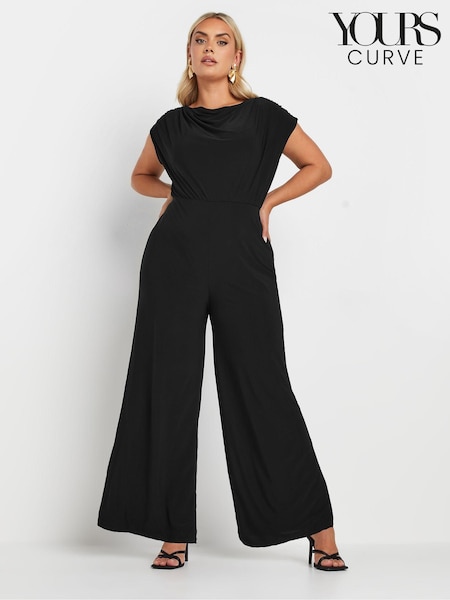 Yours Curve Limited Drape Cowl Neck Jumpsuit (AV6862) | €54