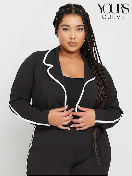 Yours Curve Black Limited Tapered Blazer (AV6978) | €47