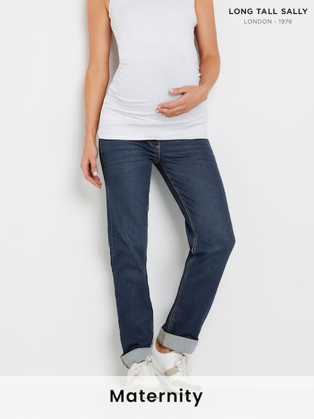 Long Tall Sally Blue Maternity Cigarette Jeans (AV6997) | €52