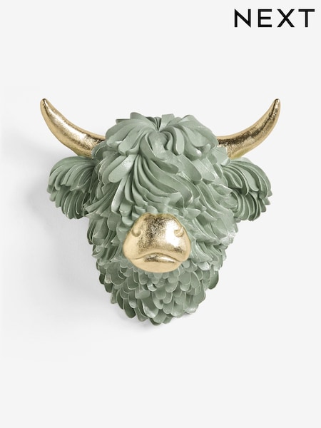 Sage Green Hamish The Highland Cow Wall Plaque (AV7075) | €70