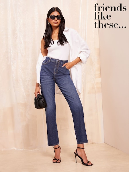 Friends Like These Dark Blue Comfort Stretch Straight Leg Jeans (AV7133) | €45