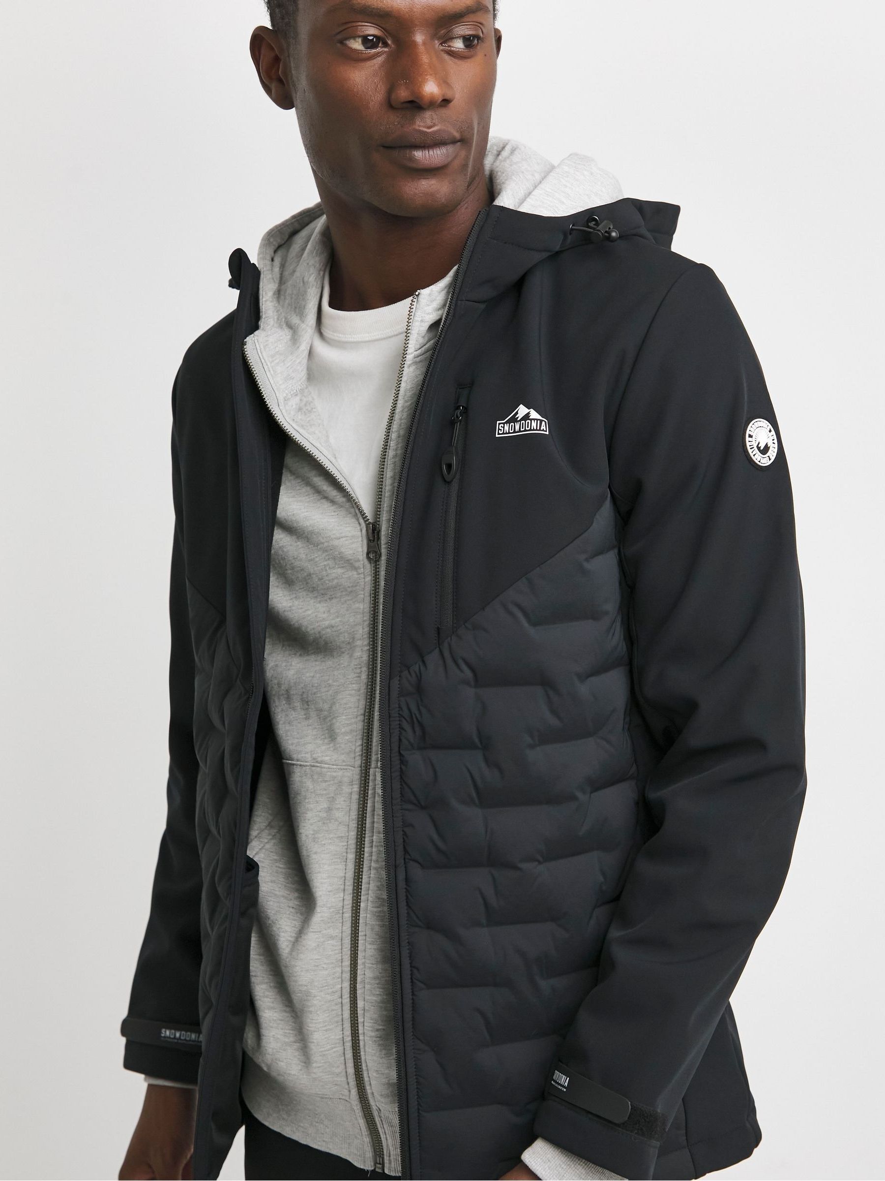 Men's Black Hooded Short Regular Coatsandjackets | Next
