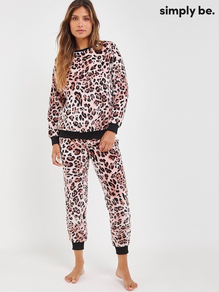 Simply Be Natural Pretty Secrets Fleece Twosie Pyjamas (AV7187) | AED84
