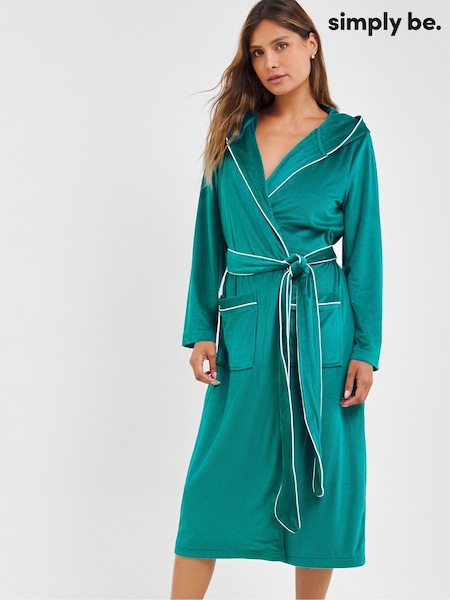 Simply Be Pretty Secrets Ribbed Velour Maxi Dressing Gown (AV7192) | 28 €