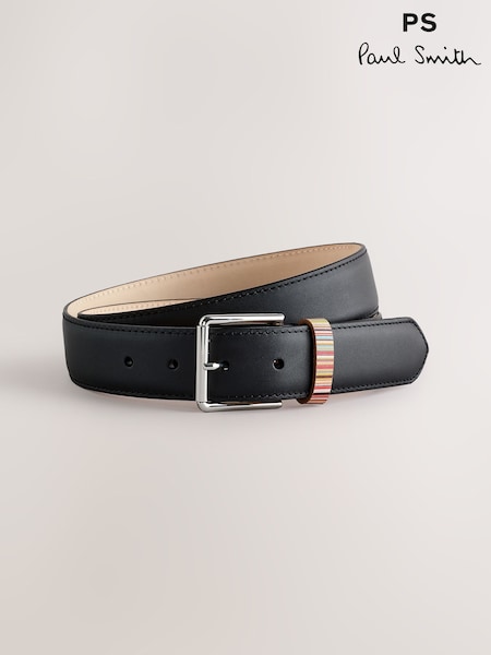 PS Paul Smith Signature Stripe Leather Belt (AV7239) | $111