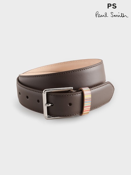PS Paul Smith Signature Stripe Leather Belt (AV7240) | $119