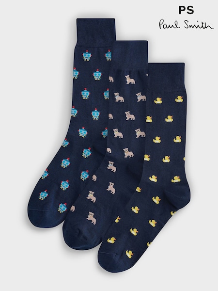 PS Paul Smith Novelty Black Socks 3 Pack (AV7279) | €38