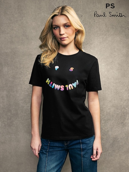 Musta - PS Paul Smith Smiley 100% Puuvillainen T-paita (AV7304) | €88