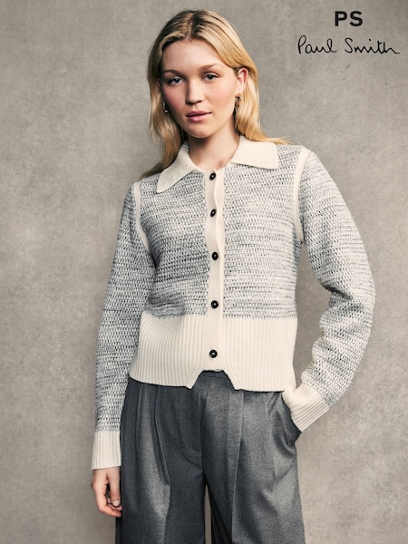 PS Paul Smith Blue Colourful Knitted Cardigan (AV7322) | € 267