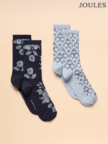 Joules Everyday Blue/Navy 2 Pack Socks (AV7347) | €11.95