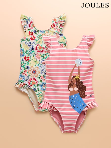 Rosa/crema - Joules Splash Pack of Two Swimsuits (AV7453) | 40 € - 42 €