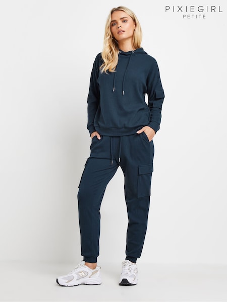 PixieGirl Petite Blue Cargo Ribbed Joggers (AV7496) | 1,622 UAH