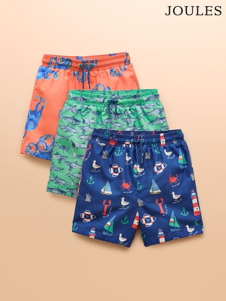 Joules Ocean Pack Of Three Swim Shorts (AV7520) | 59 € - 62 €