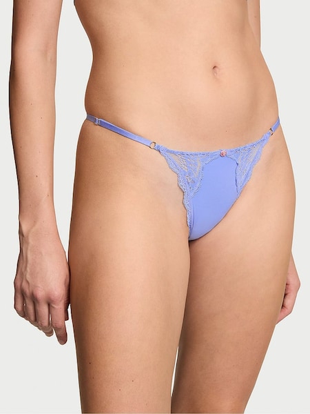 Victoria's Secret Blue Cameo Lace Trim G String Knickers (AV7566) | €15.50