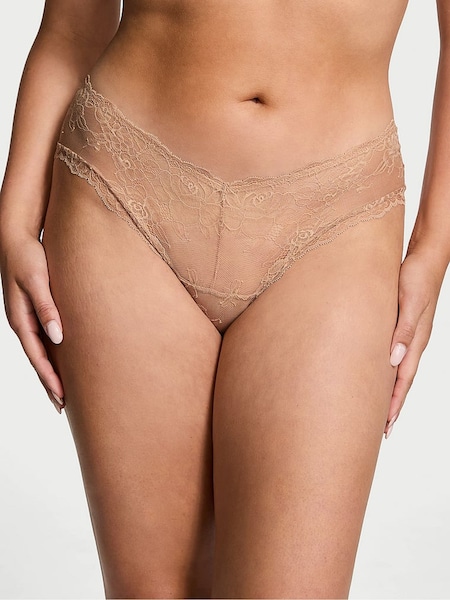 Victoria's Secret Praline Nude Cheeky Rose Lace Knickers (AV7570) | €20.50