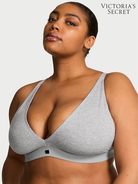 Victoria's Secret Grey Heather Cotton Logo Bralette (AV7586) | €33