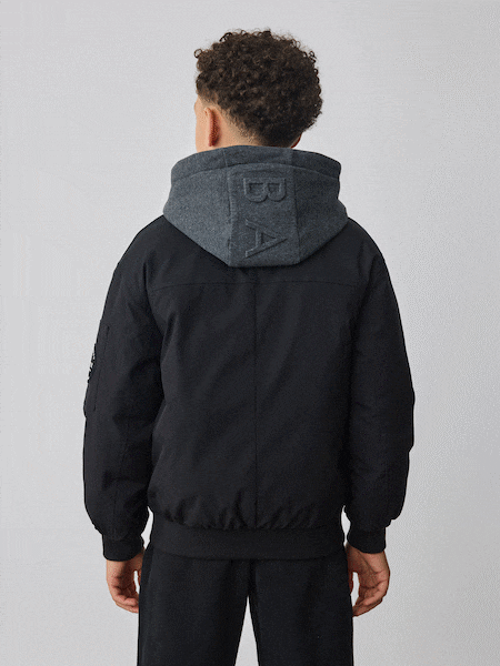 Baker by Ted Baker Shower Resistant Padded Bomber Black Coat (AV7603) | €60 - €69