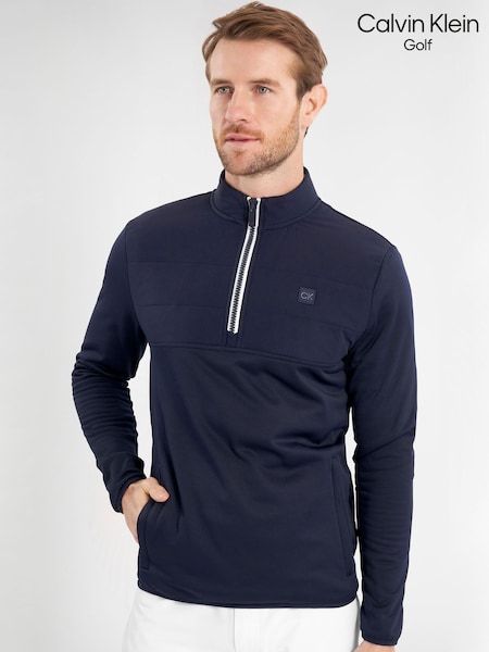 Calvin Klein Golf Blue Atlantic Hybrid Half Zip Sweatshirt (AV7625) | €106