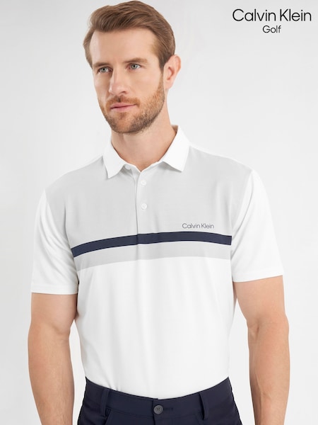 Valkoinen - Calvin Klein Golf Clearview Polo Shirt (AV7627) | €87
