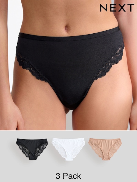أسود/أبيض/ بيج لون الجسم - Knickers 3 Pack (AV7646) | ‏109 د.إ.‏