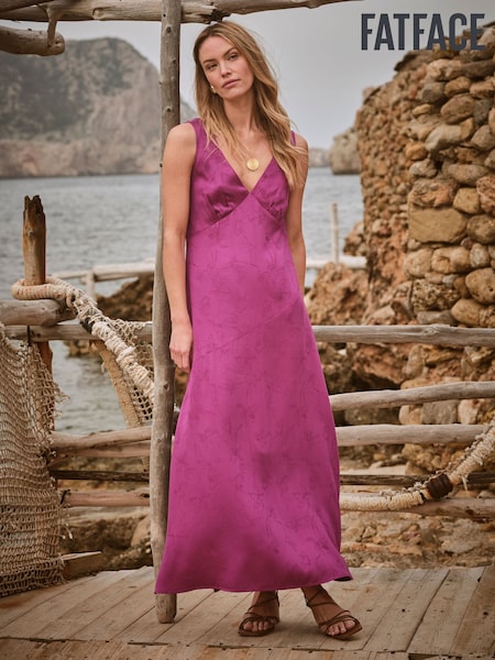 FatFace Josephine Purple Slip Dress (AV7703) | 440 QAR